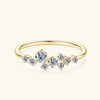 Silver Cluster Curved Stackable Band Rose Gold Color Ring Twisted Vine Design Jewelry For Women - Image 4