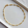 Beaded Choker Necklace with Layered Chain Styles - Image 3