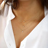 Silver Shiny Round Zircon Pendant Necklaces Chain Choker Statement Necklace For Women Collares Jewelry Gift - Image 4