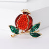 Rhinestone Pomegranate Brooches for Women Unisex Enamel Fruit Pins Office Party Friend Gifts Jewelry Accessories - Image 12