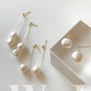 Delicate Freshwater Pearl Earring for Women Gold Color Metal Baroque Pearls Long Drop Earrings Elegant Oorbellen - Image 1