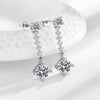 Silver Dangle Earrings for Women Sparkling Cubic Zirconia Drop Earrings Bridal Wedding Engagement Jewelry Gift - Image 2