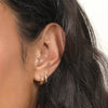 Yuxintyome Silver Ear Needle set with diamond star hoop earrings for women ear clip retro Wedding Jewelry - Image 3