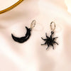 Abstract Hollow Sun Moon Hoop Earrings for Women Jewelry Minimalist Accessories Wearable for Date Travel Party - Image 5