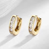 Silver Zirconia Huggie Hoop Earrings for Women Girls Sparkling Round CZ Wedding Engagement Party Jewelry Gift - Image 11