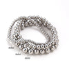 Stainless Steel Gold Plated Elastic Beaded Bracelet Stackable Design Unisex For Daily Commute And Party Wear - Image 8