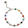 Colorful Bejeweled Bangle Popularity TS Stainless Steel Bracelets for Women 12 Birthstones Rainbow Crystal Chain Jewelry - Image 11