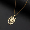 Hip Hop Gold Color 3D Round Lion Head Pendant Chain Medal Necklace Men Women Rock Rapper Jewelry Gifts - Image 12
