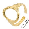 Abstract Hollow Irregular Open Adjustable Stainless Steel Rings Gothic Irregular Geometric Hammered Heart Lover Jewelry Rings - Image 12