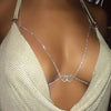 Stonefans Heart Chest Bracket for Women Bra Jewellery Lingerie Rave Bikini Accessory Pendant Body Chain Harness Crystal