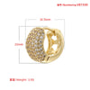 Brass Material Classic Golden Plated Punk Hip Hop Earrings Round Multi Color Set Aaacz Stone Couple Earrings - Image 2