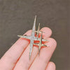 Classic Rhinestone Star Brooch Gold Plated Oil Painting Enamel Lapel Pin Women Men Scarves Dress Badge Accessories Birthday Gift - Image 8
