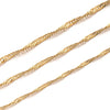 2 M Stainless Steel Gold Corrugated Twist Chain for DY Gold Necklace Bracelet Anklet Jewelry Handicraft Production - Image 1