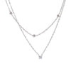 NiNice Necklaces 316L Stainless Steel Jewelry Double Layered Cubic Zirconia Pendant Korean Style Minimalist Gift - Image 8