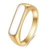 Mother Of Pearl Ring Signet Ring Dainty Bar Beautiful Gift For Her Him Staple Jewelry - Image 7
