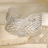 Stainless Steel Punk Retro Hollow Design Bangle Men And Women Simple Adjustable Open Bangle Jewelry Party Gifts - Image 4