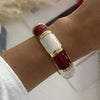 Hip Hop Punk 9 Colors Enamel Wide Bangles For Women Men Exaggerated Gold Color Bangles Bracelets Gift Jewelry - Image 3