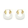 Favourite Color Summer Vocation Chunky Acrylic Resin Hoop Earrings For Woman Stainless Steel Jewelry - Image 12