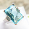 Purple/Blue/White/Yellow/Pink Zircon Rings For Women Silver Filled Multicolor Birthstone Wedding Ring - Image 7