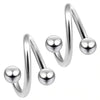 2pc/set Steel Spiral Twisted Lip Ring Nose Rings 16 Gauge Ear Cartilage Helix Piercing Body Accessories Jewelry Gift - Image 11