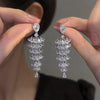 Geometric Dangle Drop Earrings for Women Wedding Party Jewelry Accessories Cubic Zirconia Bridal - Image 3