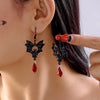 Classic Gothic Black Moon Star Tassel Crystal Earrings For Women Vintage Vampire Bat Water Drop Earring Halloween Charm Jewelry - Image 5