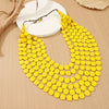 Geometric Round Wooden Beads Handmade Beaded MultiLayer Long Necklaces For Women Vacation Party Jewelry - Image 14