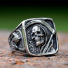 Vintage Mens 316L Stainless Steel Rings for Men Death Sickle Domineering Skull Ring Men's Hip-hop Punk Party Jewelry Gift - Image 4