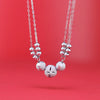 Silver Necklace Bracelet Set for Woman Vintage Lucky Beads Ball Jewelry Set Party Jewelery Gifts - Image 14