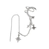 1pc Delicate Moon Star Long Chain Fake Piercing Earclip Earrings for Women Earcuff without Hole Y2k Jewelry Gifts - Image 7