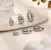 3Pairs Hoop Earrings Set for Women Gold Silver Plated Earring Small Huggie Hoops Lightweight Hoop Earrings Stack - Image 6