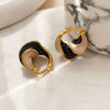 French Retro Enamel Glaze Spiral Drop Earrings Irregular Earring For Women Jewelry Accessories Gift - Image 4