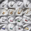 Silver Star Moon, Snowflake, Bow Design Zircon Inlaid Necklace, Women's Jewelry Valentine's Day Gift - Image 1