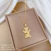 Over 30 Styles Bear Necklace Titanium Steel Zircon Micro Inlaid Copper Pendant Collarbone Chain Souvenir Gift - Image 33