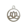 10/22-Piece Antique Silvery Lotus Charms Pendant Set for Handmade Jewelry Crafting (Necklaces/Bracelets/Earrings) - Image 10