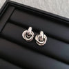 Stainless Steel Chunky Knot Earrings for Women Vintage Simple Multi-layer Circle Round Drop Earrings Punk Jewelry Gifts - Image 5