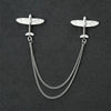 Gentleman Tassel Brooch For Men Suit Shirt Collar Triangle Wings Chain Lapel Pin Metal Retro Wedding Accessories - Image 10