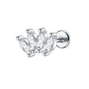 Stainless Steel Labret Piercing Stud with 16 Gauge and 1.2 x 8 mm Post - Image 14
