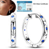 Silver Hoop Earrings for Woman Zircon Heart Shape Star Eardrop Earring Jewelry - Image 1