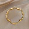 Stainless Steel Bead Stretch Bracelet 3mm or 4mm in Gold-Tone Silver-Tone or Mixed - Image 19