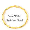 2/3mm Wide Stainless Steel Bamboo Chain Bracelet 19/21/23cm Length Silver Color Men Women Hand Jewelry - Image 7