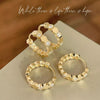 Wosikate Light Silver Gold-plated Earrings For Women Rose Gold-plated Jewellery Earrings Buckle - Image 7