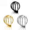 Titanium Triple Hinged Cartilage Earring Helix Piercing Nose Septum Rings Conch Clicker Metal Hoop Stud Body Jewelry - Image 5