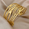 Irregular Geometric Hollow Stainless Steel Cuff Bracelet Exaggerated Gold Silver Color Wide Open Bangles Jewelry - Image 5
