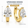 Environmentally Friendly Brass Marquise Zirconia Hoop Earring For Women Minimalist Gold Plated Pear Earring - Image 23