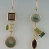 Geometric Green Color Stones Round Eyes Round Drop Dangle Earrings For Women Birthday Party Jewelry - Image 2
