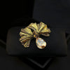 Women Men Rhinestone Ginkgo Badges Brooches Casual Unisex Metal Shiny Crystal Suit Office Pins Jewelry - Image 2