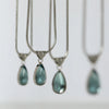Water Droplet Blue Ocean Necklace Niche French Style Collarbone Chain Snake Bone Titanium Steel Plated with Gold - Image 6