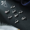 ZS 1PC Butterfly Leaf Moon Shape Nose Piercing Silver Color Septum Ring Stainless Steel Nose Clicker Cartilage Piercing 20G - Image 3