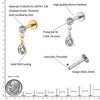 Titanium 16G Teardrop Dangle CZ Labret Stud Waterdrop Tragus Cartilage Earring Flatback Helix Piercing - Image 2